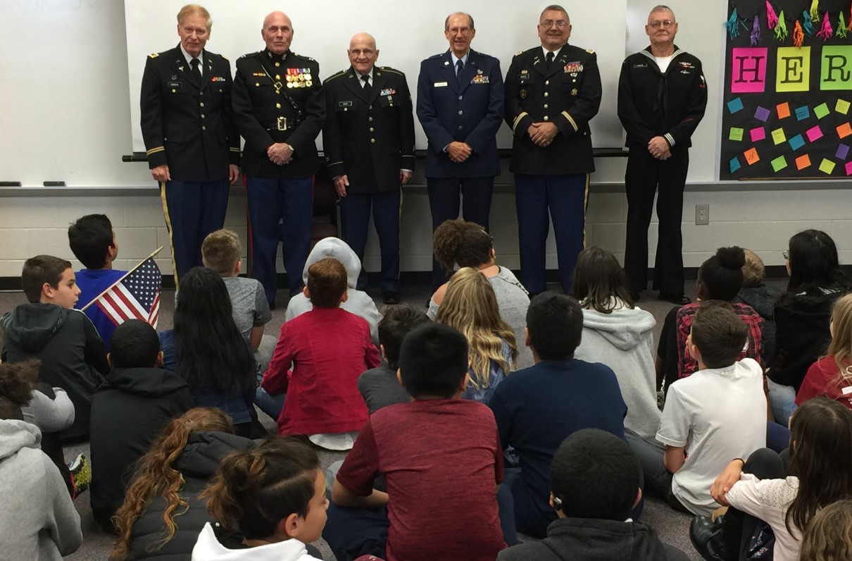 Chapter Members Teach Local Students About Military Service