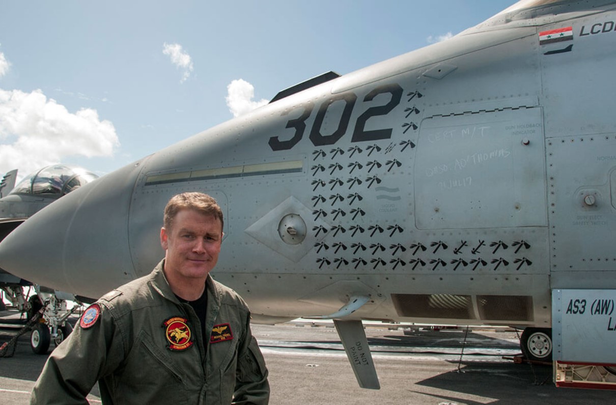 Navy Pilot Gets Distinguished Flying Cross for Shooting Down Syrian Bomber