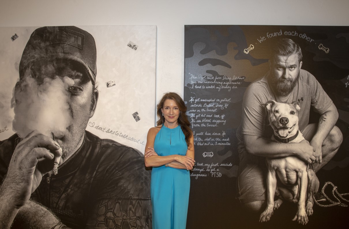 Artist Brings PTSD Portrait Series to Army and Navy Club
