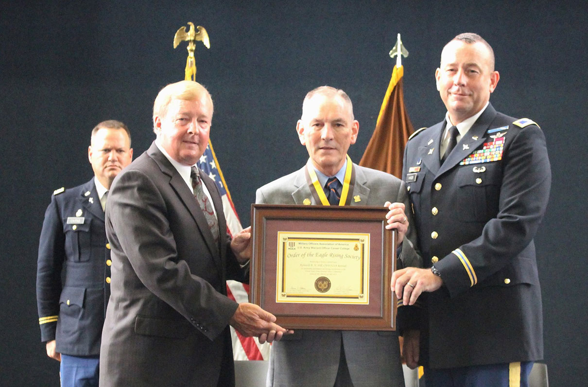 MOAA President Inducts Chief Warrant Officer into Order of Eagle Rising