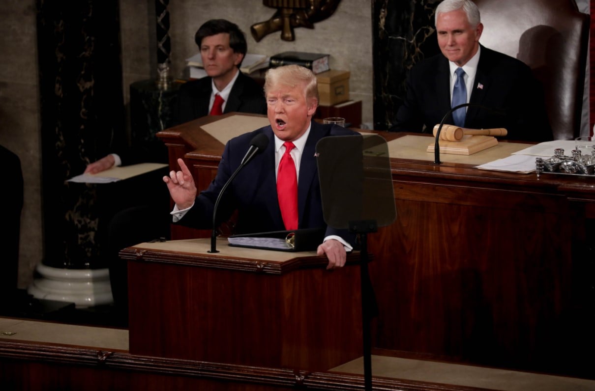 Trump Praises Military Buildup But Vows Overseas Troop Cuts in State of the Union Address